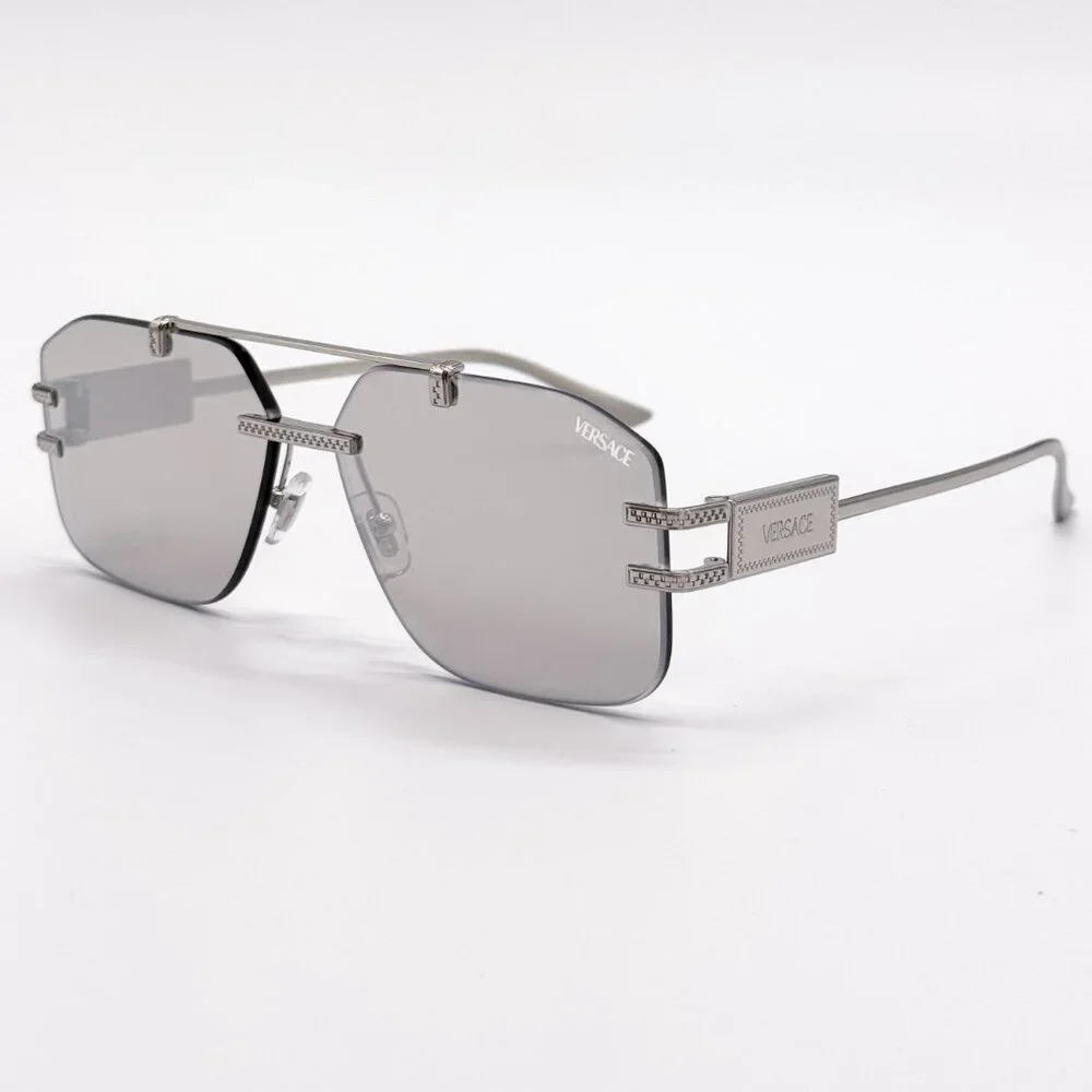 NEW VERSACE VE2275 1000/8V SUNGLASSES VE2275 10008V SILVER MOD 2275 1000/8V